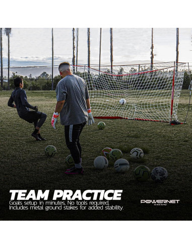 Portería de Fútbol PowerNet 3.66x1.83m Portátil con Bolsa
