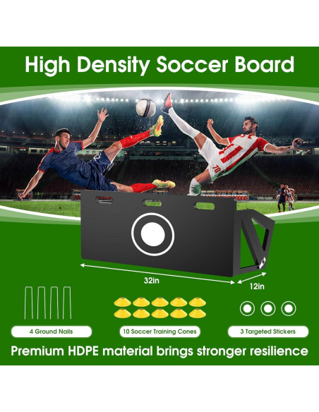 Tablero de Rebote de Fútbol RINREA 81x30 cm Plegable 3 Ángulos