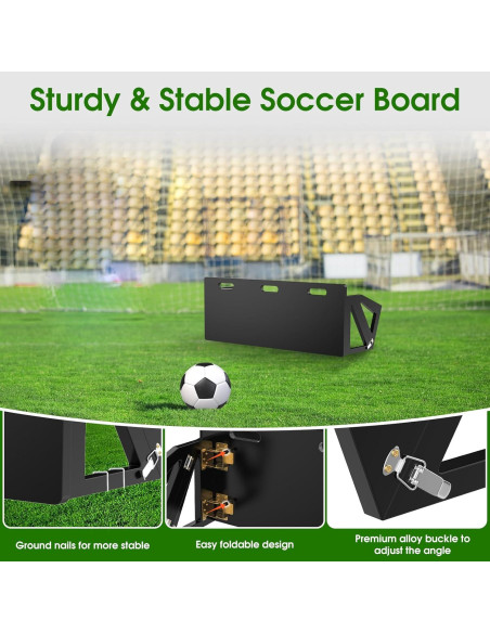 Tablero de Rebote de Fútbol RINREA 81x30 cm Plegable 3 Ángulos