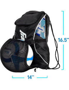 Mochila de Fútbol Franklin Sports Deluxe con Soporte para Balón 2