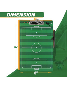Pizarra de Fútbol para Entrenadores HIGHRAZON Doble Cara 35.5x22.9cm 2