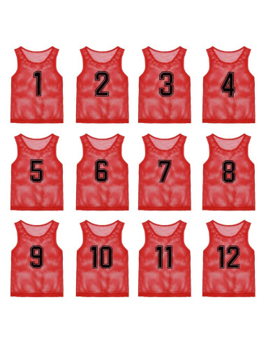 Chalecos de Práctica GINUMWA para Fútbol y Deportes - 12 Piezas