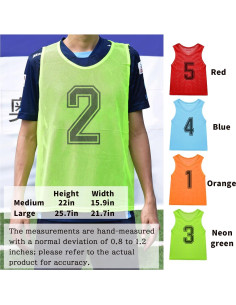 Chalecos de Práctica GINUMWA para Fútbol y Deportes - 12 Piezas 2