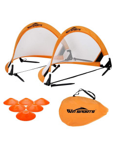 Portería de Fútbol Plegable WIn SPORTS 1.22 m con Conos