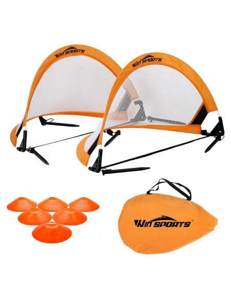 Portería de Fútbol Plegable WIn SPORTS 1.22 m con Conos