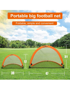 Portería de Fútbol Plegable WIn SPORTS 1.22 m con Conos 2