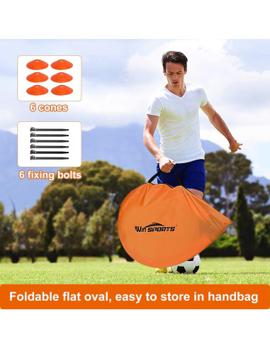 Portería de Fútbol Plegable WIn SPORTS 1.22 m con Conos