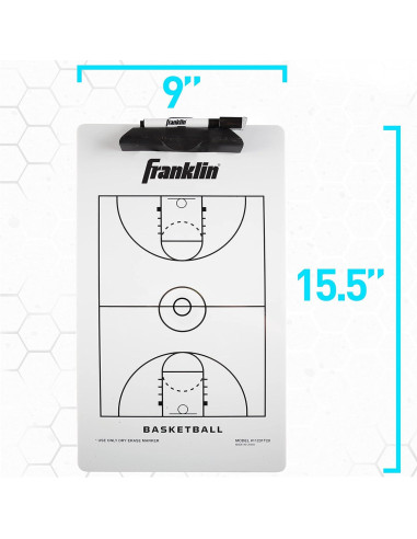Pizarra de Entrenador Baloncesto Franklin Sports 40x23 cm
