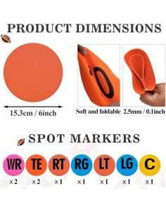 Marcadores de Posición Eco Walker 15cm para Fútbol - Set de 9 2
