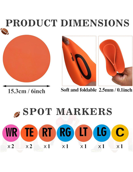 Marcadores de Posición Eco Walker 15cm para Fútbol - Set de 9