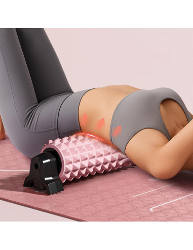 Rodillo de Espuma Portátil con Ventosa Rosa 58.4x11.9cm