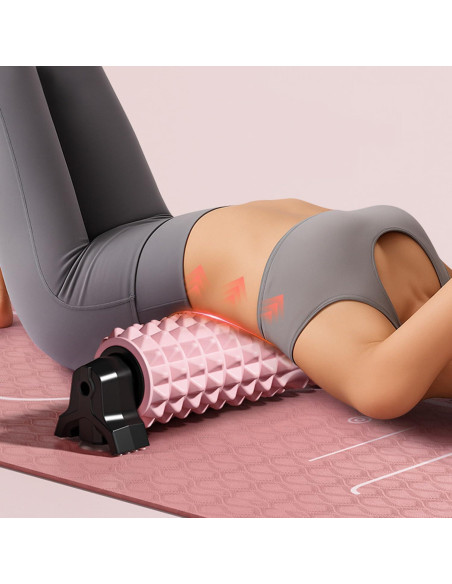 Rodillo de Espuma Portátil con Ventosa Rosa 58.4x11.9cm