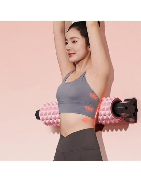 Rodillo de Espuma Portátil con Ventosa Rosa 58.4x11.9cm