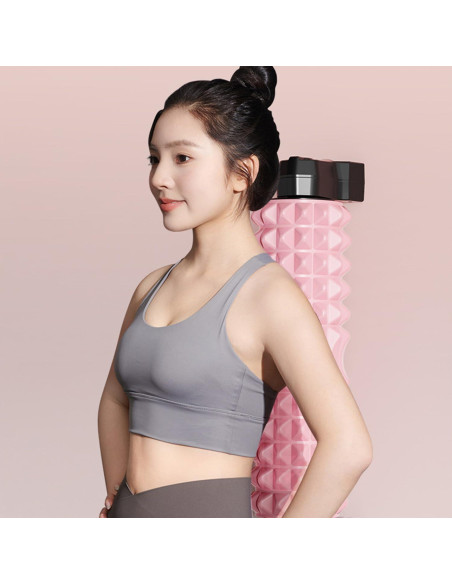 Rodillo de Espuma Portátil con Ventosa Rosa 58.4x11.9cm