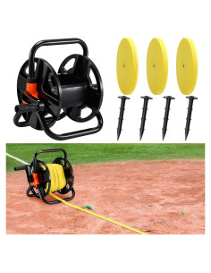 Cinta de Marcado de Campo Daifunli 393 pies con Carrete y Clavos