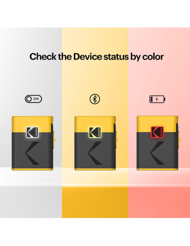 Etiquetadora KODAK ERA Bluetooth con 1 Rollo Adhesivo Amarillo