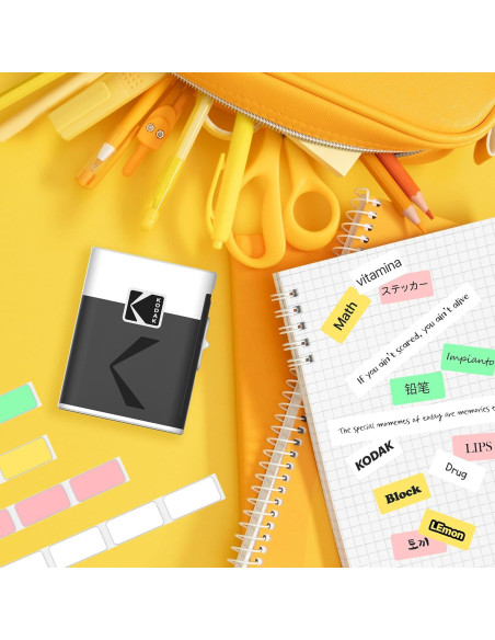 Etiquetadora KODAK ERA Bluetooth con 1 Rollo Adhesivo Amarillo