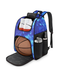 MATEIN Mochila Deportiva 35L para Baloncesto y Fútbol Azul