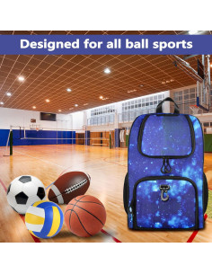 MATEIN Mochila Deportiva 35L para Baloncesto y Fútbol Azul 2