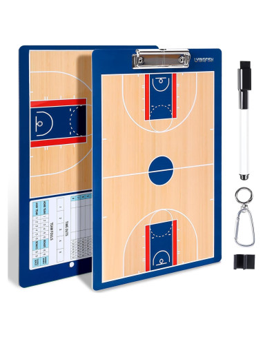 Pizarra de Entrenador de Baloncesto LYINGFISH Doble Cara Azul