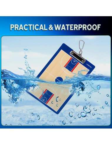 Pizarra de Entrenador de Baloncesto LYINGFISH Doble Cara Azul