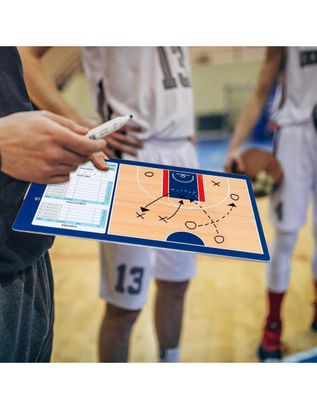 Pizarra de Entrenador de Baloncesto LYINGFISH Doble Cara Azul