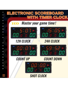 Marcador Electrónico Portátil Tellegloww con Control Remoto 2