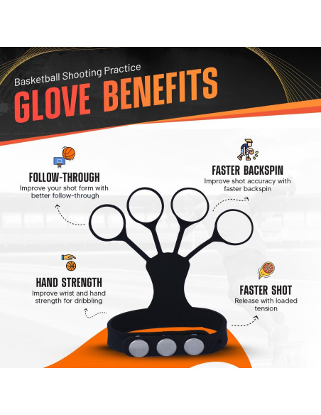 Guante de Entrenamiento de Baloncesto FNBX FlickGlove - Resistencia Ajustable