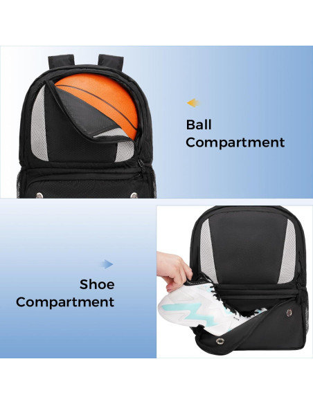 Mochila Deportiva YOREPEK para Baloncesto 28L con Compartimentos