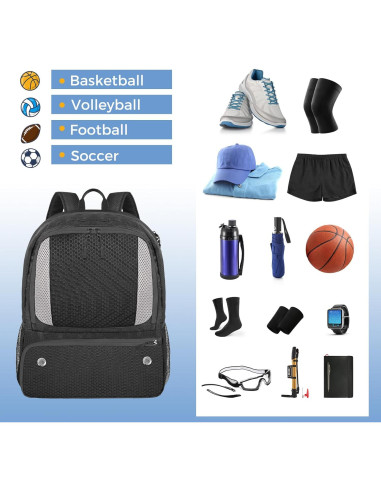 Mochila Deportiva YOREPEK para Baloncesto 28L con Compartimentos