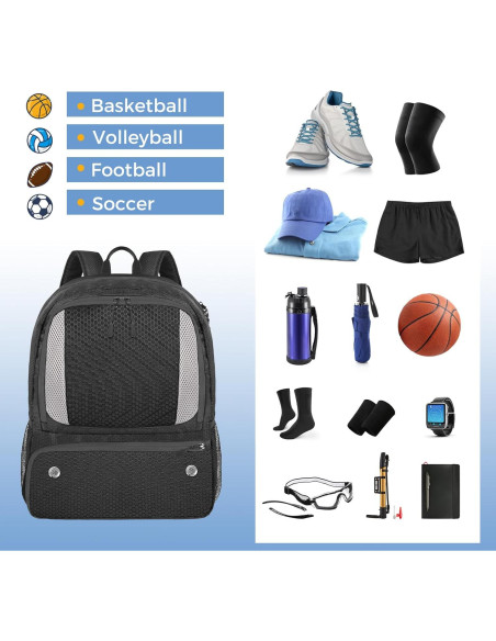 Mochila Deportiva YOREPEK para Baloncesto 28L con Compartimentos