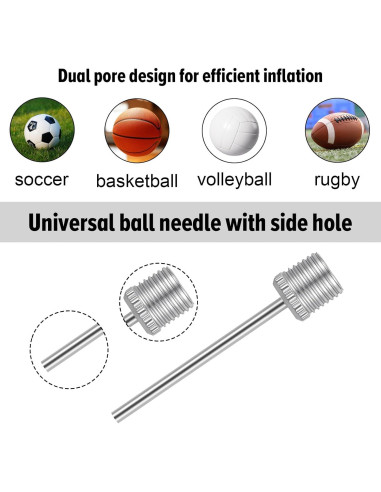 60 Agujas de Bomba Sorcristy para Inflar Pelotas Deportivas