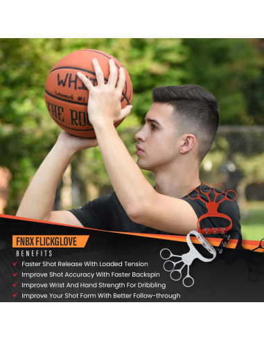 Guante de Entrenamiento de Baloncesto FNBX FlickGlove - Resistencia Ajustable