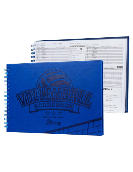 Libro de Puntuación de Voleibol Premium Murray 60 Partidos