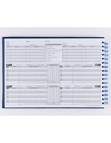 Libro de Puntuación de Voleibol Premium Murray 60 Partidos