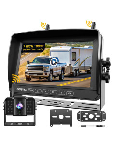 Cámara de Respaldo Inalámbrica FEISIKE 7" 1080P con Monitor