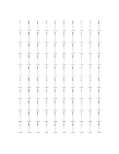 100 Retenedores de Piercing 16G Heienngy Acrílico Transparente