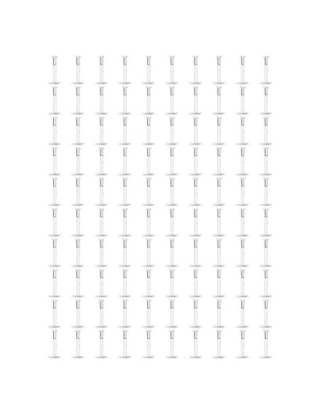 100 Retenedores de Piercing 16G Heienngy Acrílico Transparente