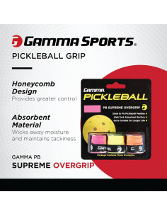 Overgrip GAMMA Pickleball Supremo - Cinta de Agarre Neón 2