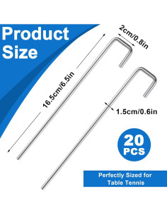Reemplazo Clip J para Red de Tenis de Mesa Moxweyeni - 20 Pcs 2