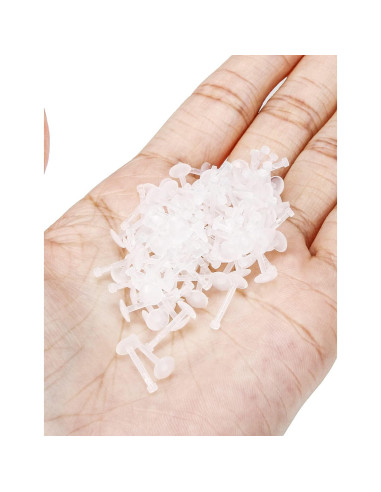 100 Retenedores de Piercing 16G Heienngy Acrílico Transparente