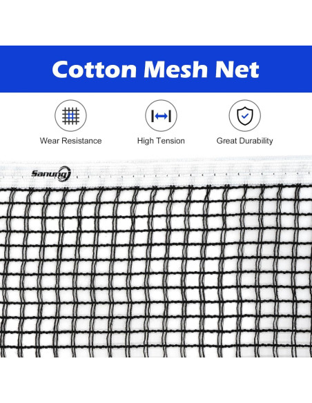 Conjunto de Red y Poste de Tenis de Mesa Sanung S207 - Plegable y Ajustable