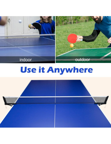 Conjunto de Red y Poste de Tenis de Mesa Sanung S207 - Plegable y Ajustable