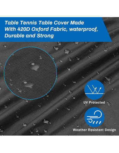 Cubierta de Mesa de Ping Pong Coolrunner 420D Impermeable 2.74x1.52m