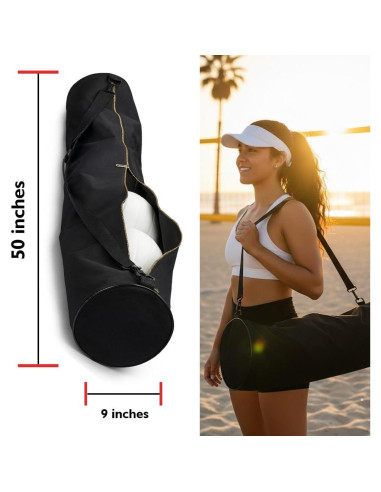 Bolsa de Transporte de Voleibol BSN Sports Negra 23x127 cm