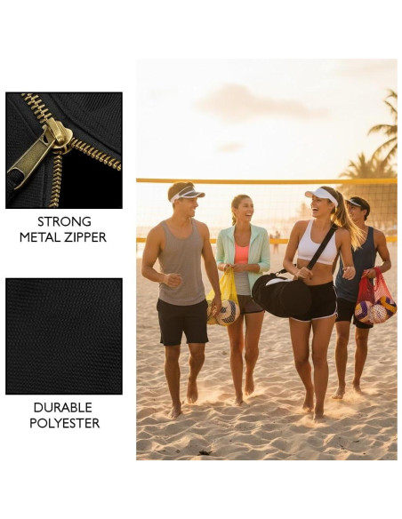 Bolsa de Transporte de Voleibol BSN Sports Negra 23x127 cm