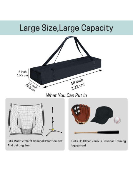 Bolsa de Reemplazo VISEMAN para Red de Béisbol 121.9x30.5cm