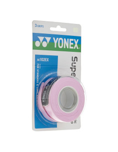 Overgrip de Tenis YONEX Super - Paquete de 3 Rosa