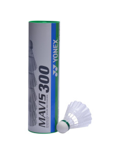 Volante de Nylon Yonex Mavis 300 - Blanco - Tapa Verde