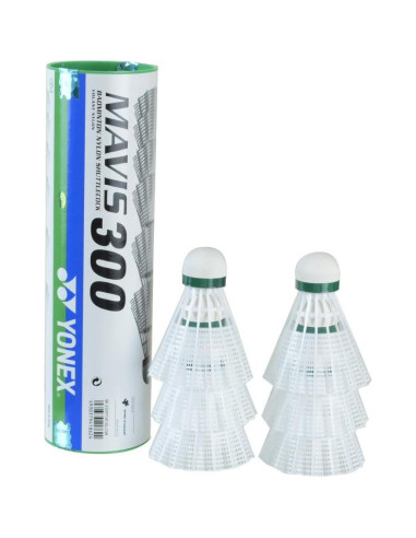 Volante de Nylon Yonex Mavis 300 - Blanco - Tapa Verde